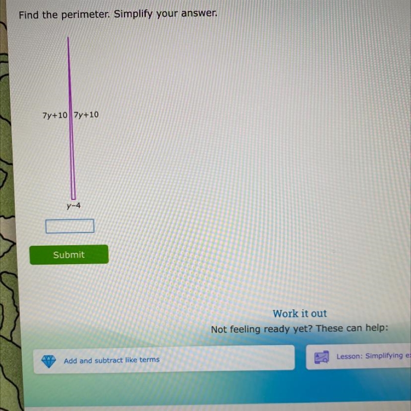 Find the perimeter. Simplify your answer.-example-1