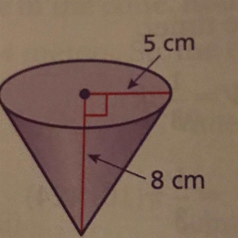 Find the volume of the cone round your answer to the nearest tenth-example-1