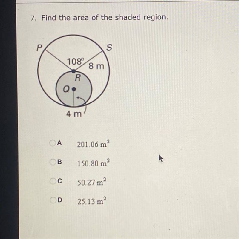 Find the area of the shaped region-example-1