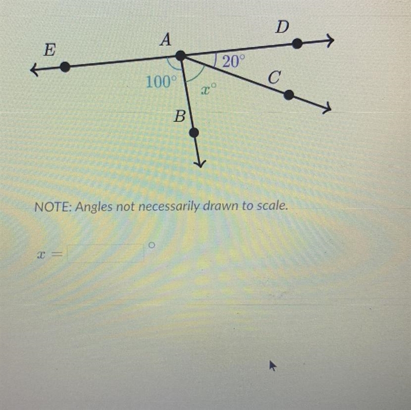 Solve x in the diagram below-example-1