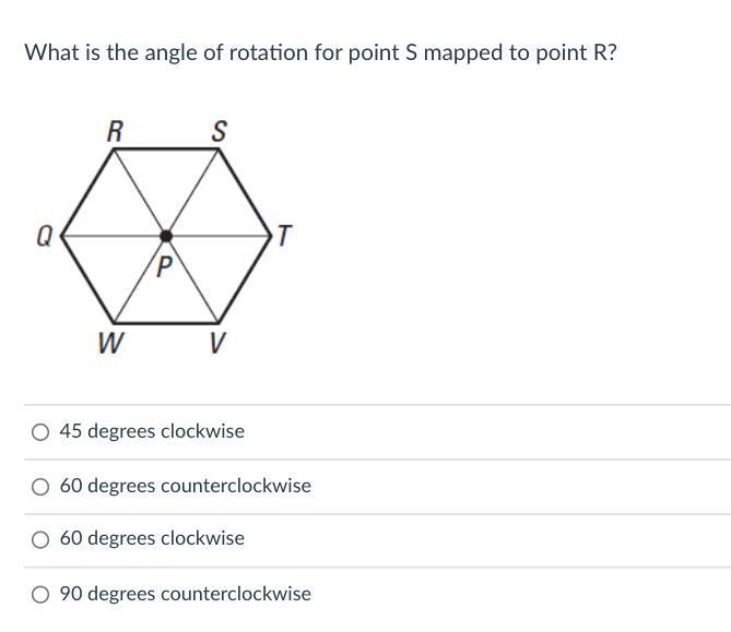 What is the angle of rotation for point S mapped to point R?-example-1