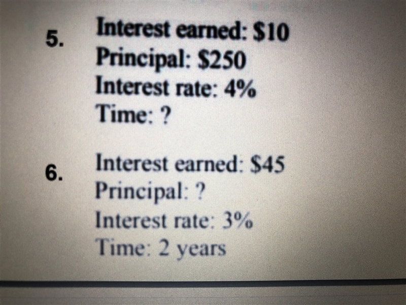 I need help with number 5, and 6. Please and thank you.-example-1