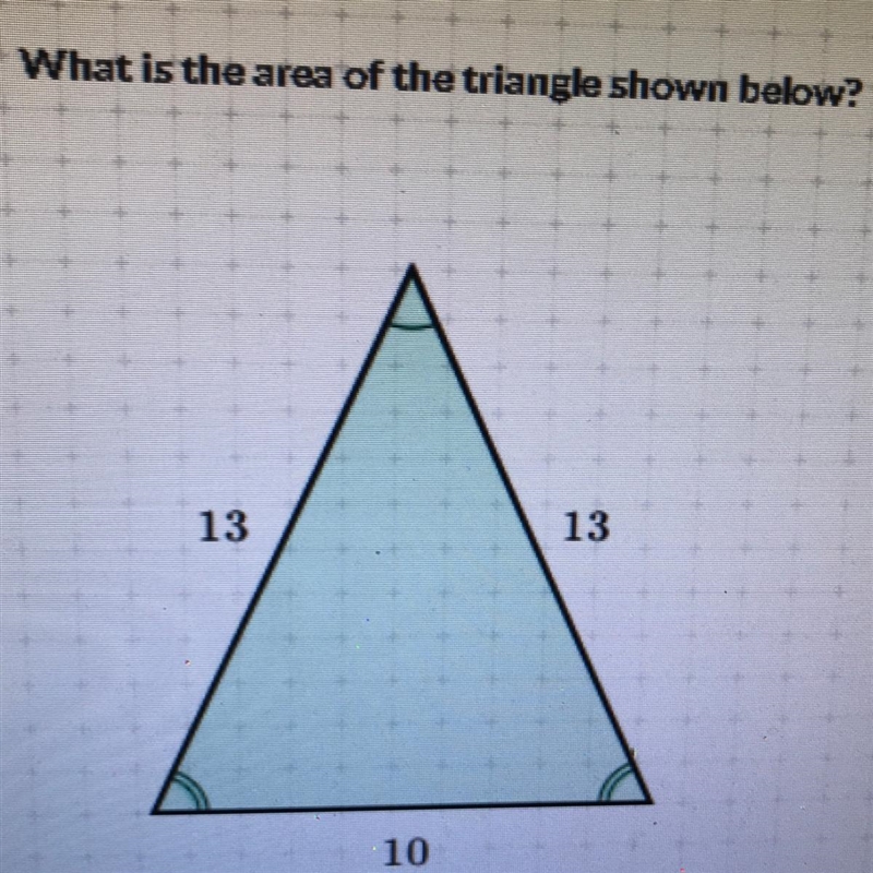 What is the area of the triangle shown below-example-1