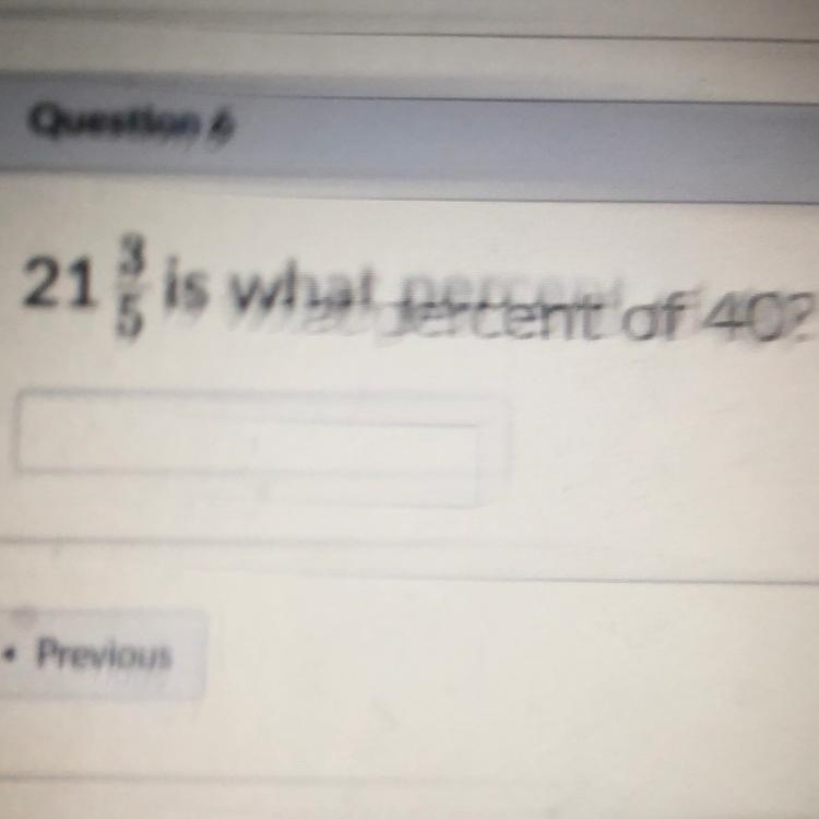 21 3/5 is what percent of 40?-example-1