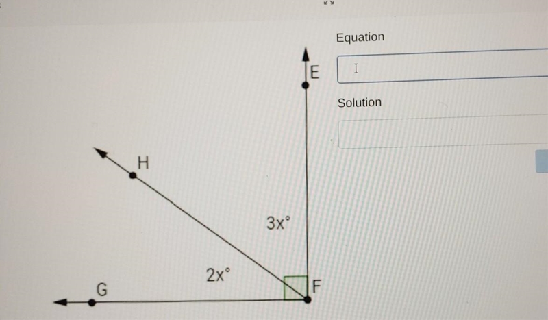 Find the equation for the angle then find what x equals​-example-1