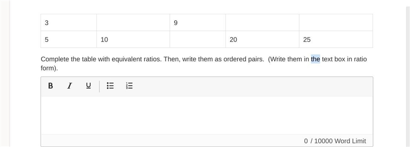 15 POINTS FOR ANSWER: Complete the table with equivalent ratios. Then, write them-example-1