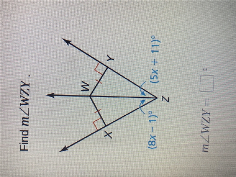 Find measure of angle WZY.-example-1