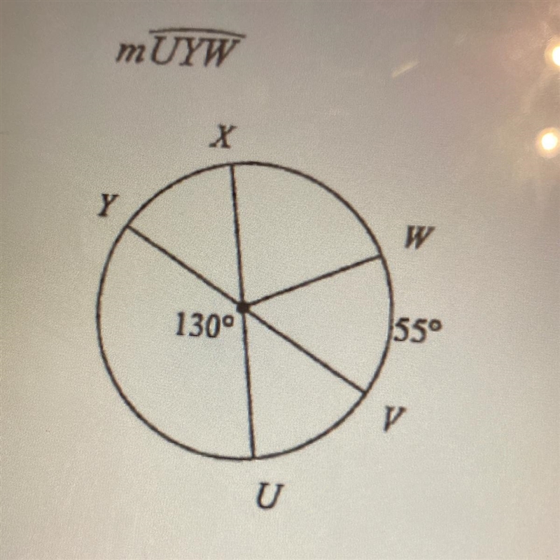 Find the measure of the Arc or central angle indicated. Assume that lines which appear-example-1