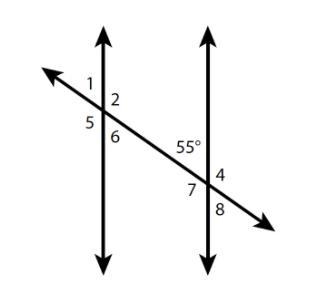 In the diagram, two parallel lines are intersected by a transversal. What are the-example-1