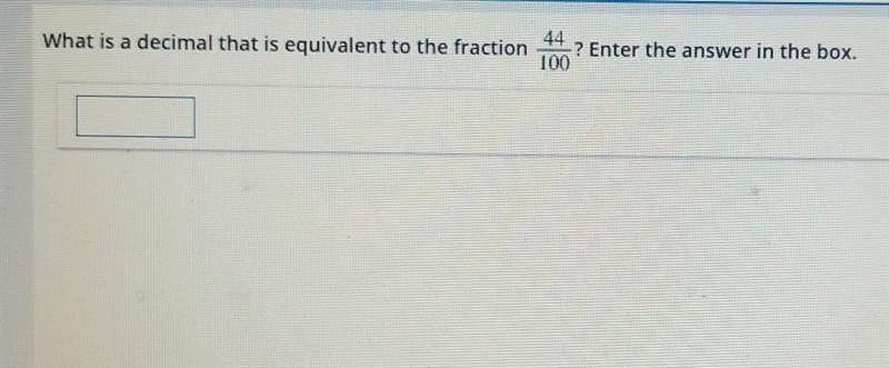 What is a decimal that is equivalent to the fraction ? Enter the answer in the box-example-1