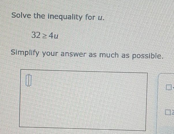 Solve the inequality for u.​-example-1