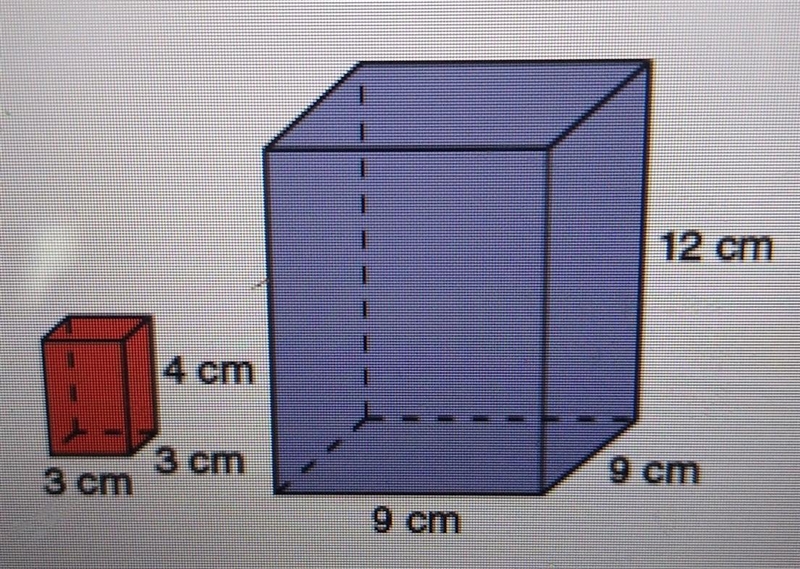 Compare the dimensions of the prisms. How many times greater is the surface area of-example-1