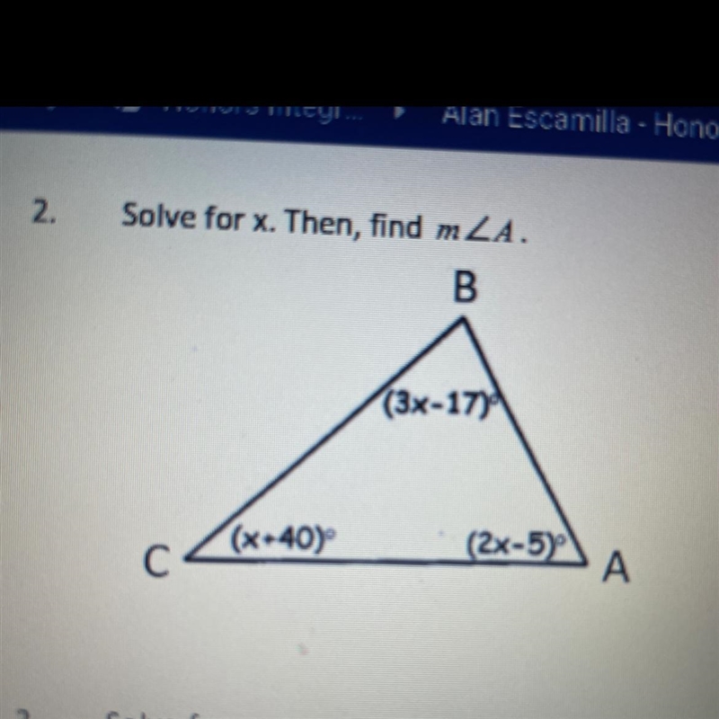 Solve for X then find m-example-1