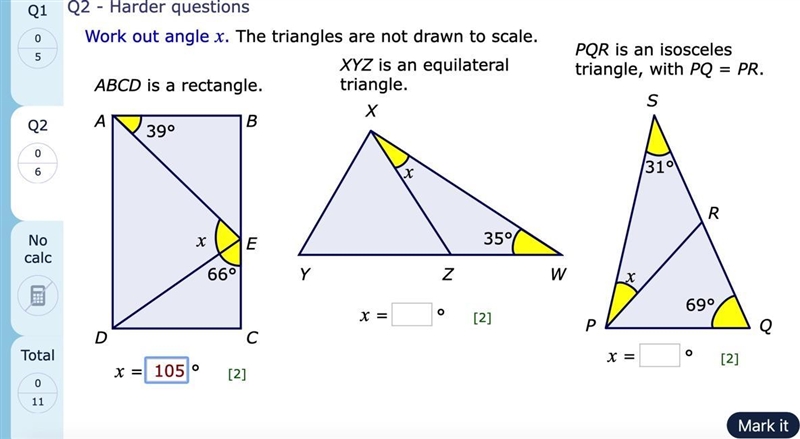 These are isosceles equatorial triangle questions-example-1