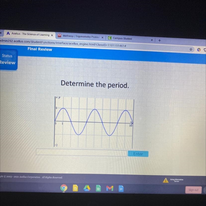 Determine the period. N 10-example-1