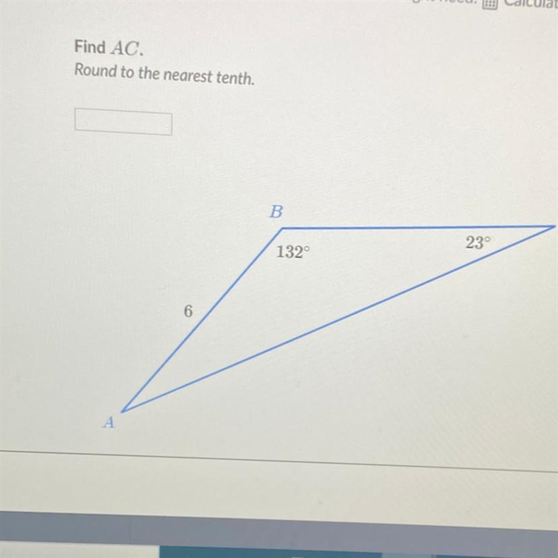 Find AC! Round to the nearest tenth. B. 239 132 6 A-example-1