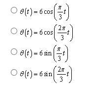 At time t=0 seconds, a clock pendulum makes its maximum angle with the vertical, reaching-example-1