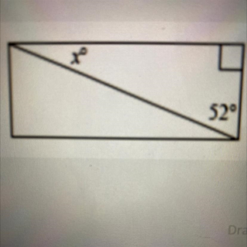 Find the value of x in the triangle. Choices: A: 48° B: 58° C: 42° D: 38° Please help-example-1