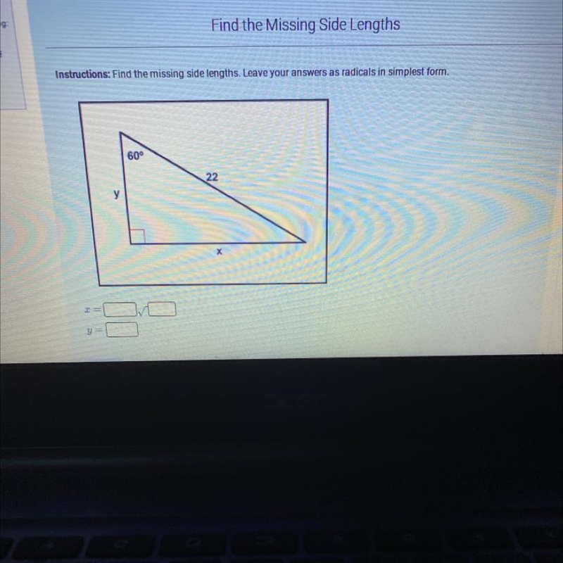 Find the missing side lengths-example-1