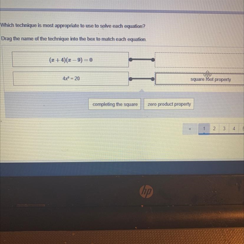 HELP PLEASEEE!!! Which technique is most appropriate to use to solve each equation-example-1