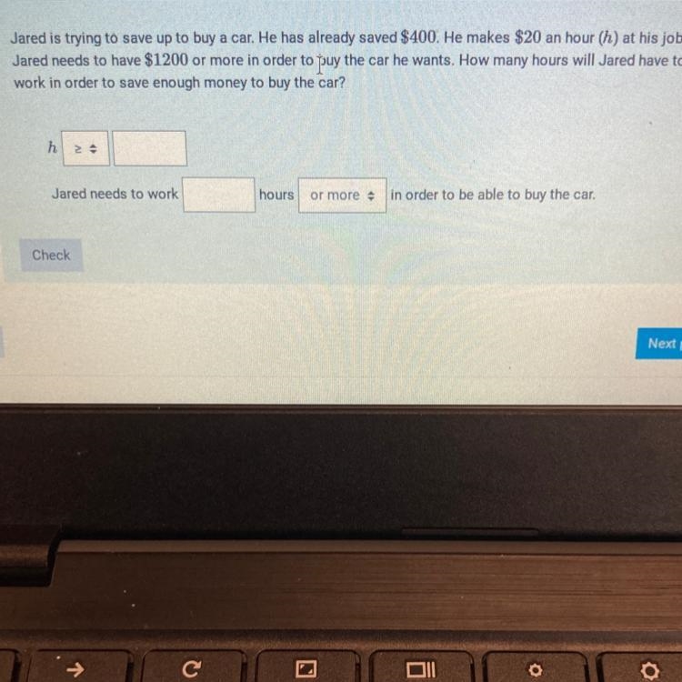 Jared is trying to save up to buy a car. He has already saved $400. He makes $20 an-example-1