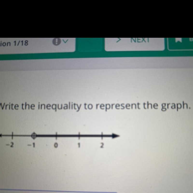 Write the inequality to represent the graph.-example-1