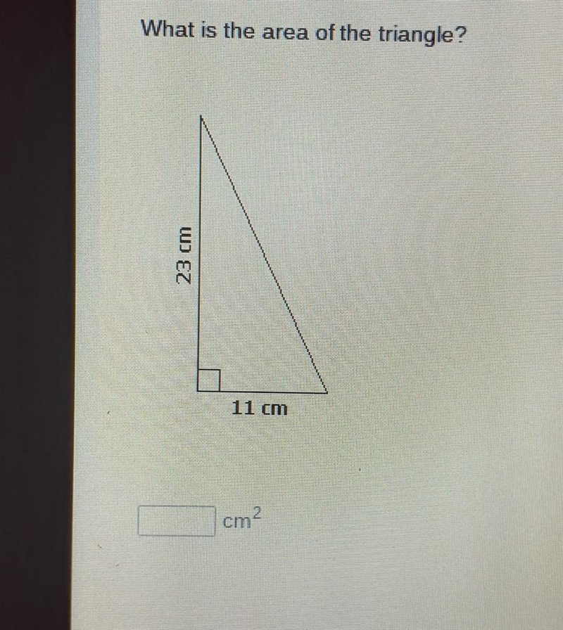 What is the area of the triangle? ​-example-1