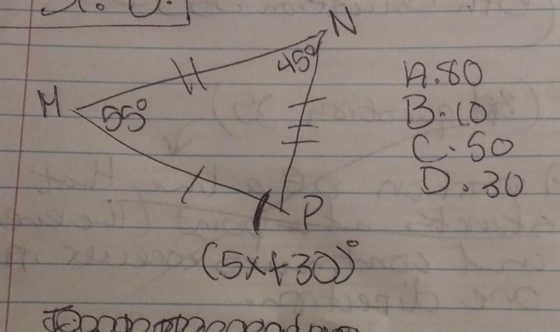 I NEED HELP ASAP. find the value of the variable that results in congruent triangles-example-1