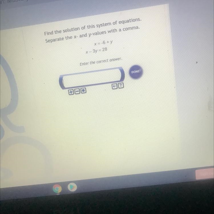 X = -6 + y X - 3y = 28-example-1