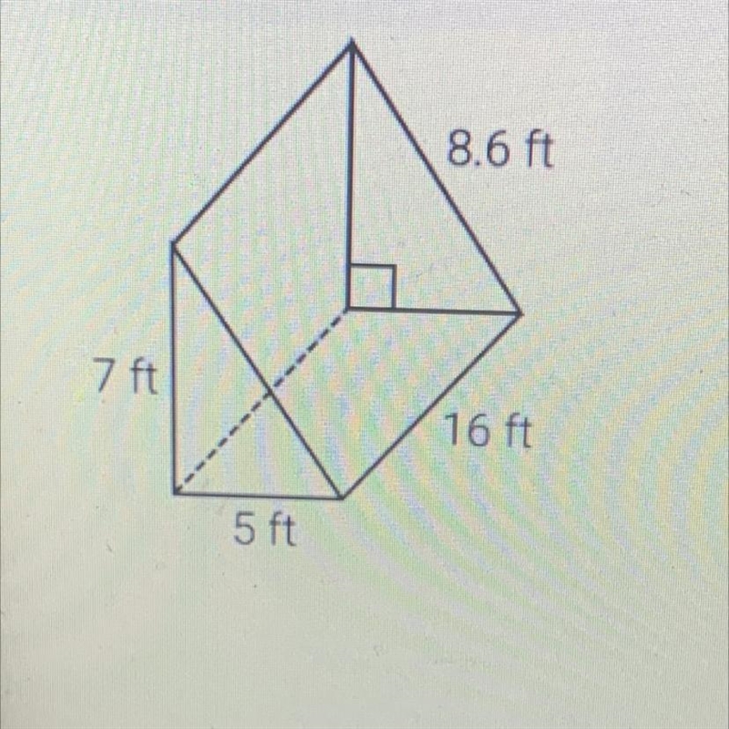 How many cubic feet will it take to fill the prism below? A.560 B.280 C.480 D.210-example-1