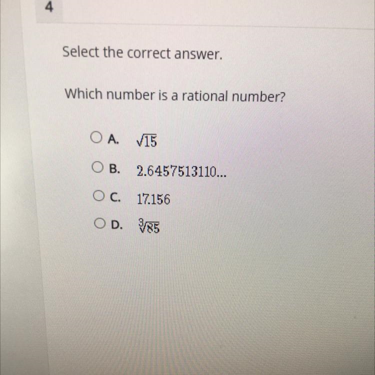 Which number is a rational number?-example-1