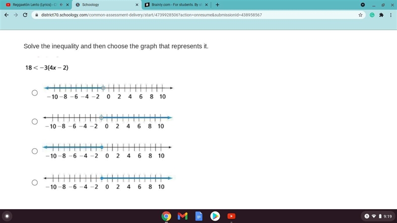 Solve the inequality 18<-3(4x-2)-example-1