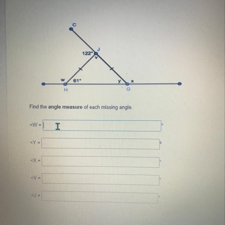 Find the angle measure that of each missing angle-example-1