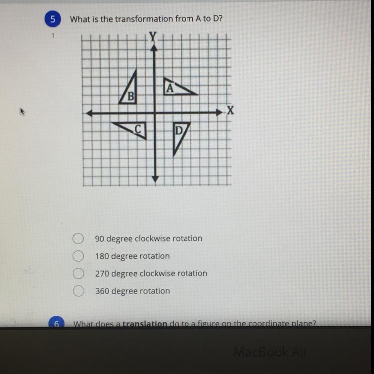 What is the transformation from A to D?-example-1