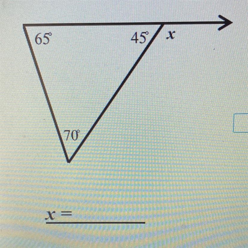 I need to find the exterior angle-example-1