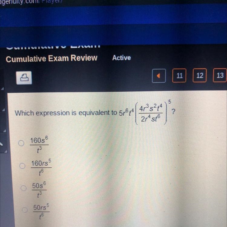 Helppp pleaseeeee Which expression is equivalent to-example-1