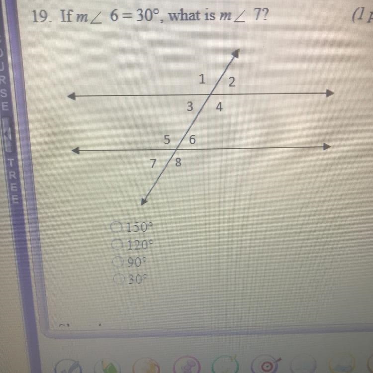 If m/ 6=30 what is m / 7?-example-1