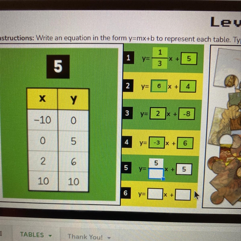 Can someone plz help me on #5 the graph is the the one that’s on the screen plz anyone-example-1