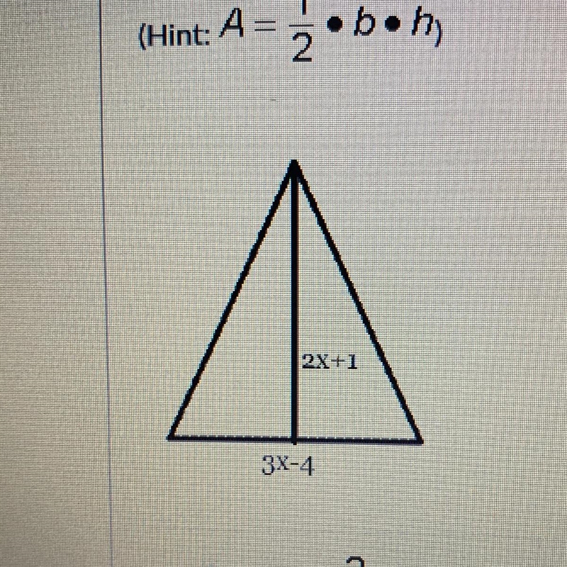 Help me with the area of the following triangle??? 25 POINTS question-example-1