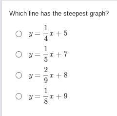 Which line has the steepest graph?-example-1