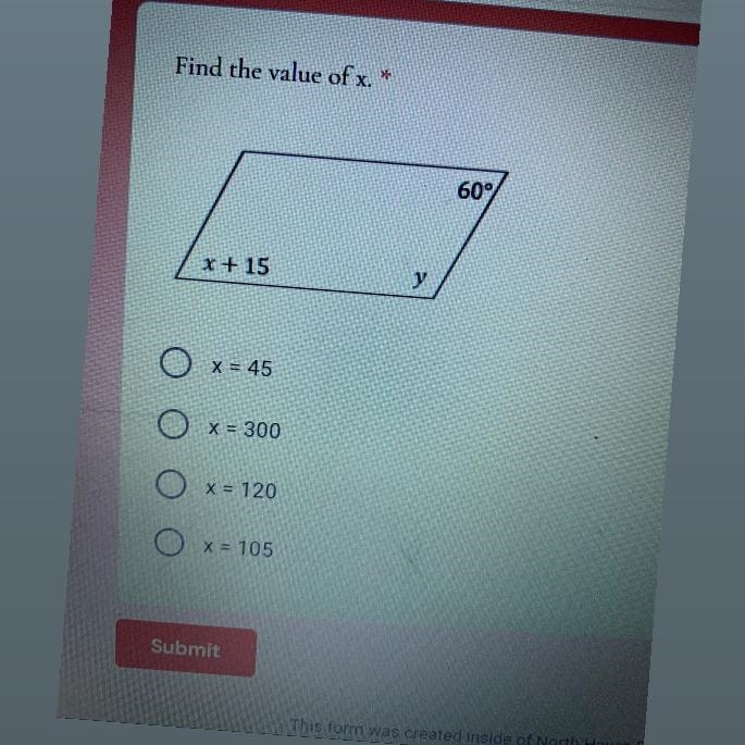 Find the value of x. *-example-1