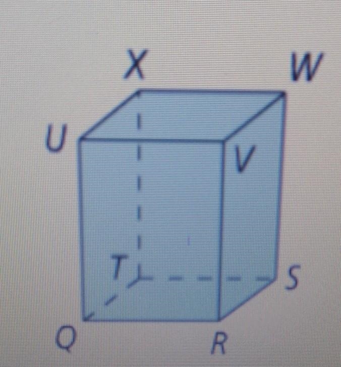 Are points Q, R, X, & W non-coplanar? Explain.​-example-1