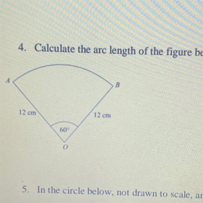 4. Calculate the arc length of the figure below:-example-1