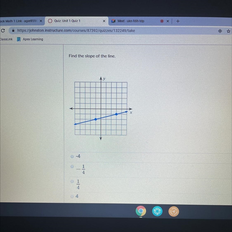 Find the slope of the line-example-1