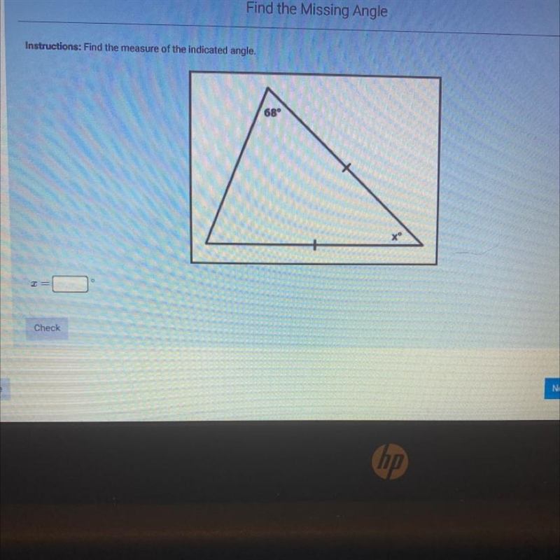 Find the measure of the indicated angle-example-1