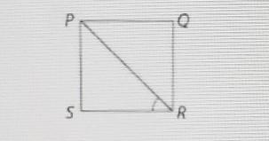 HELP ME PLEASE In square PQRS the measure of <PRQ is 45°. What is the measure of-example-1