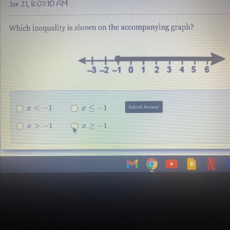 Which inequality is shown on the accompanying graph?-example-1