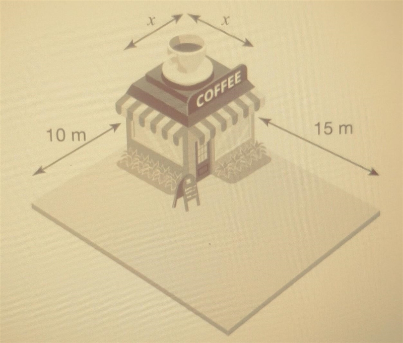 2) A mom-and-pop bistro is built on a rectangular lot. If the area of the lot is 750 m-example-1