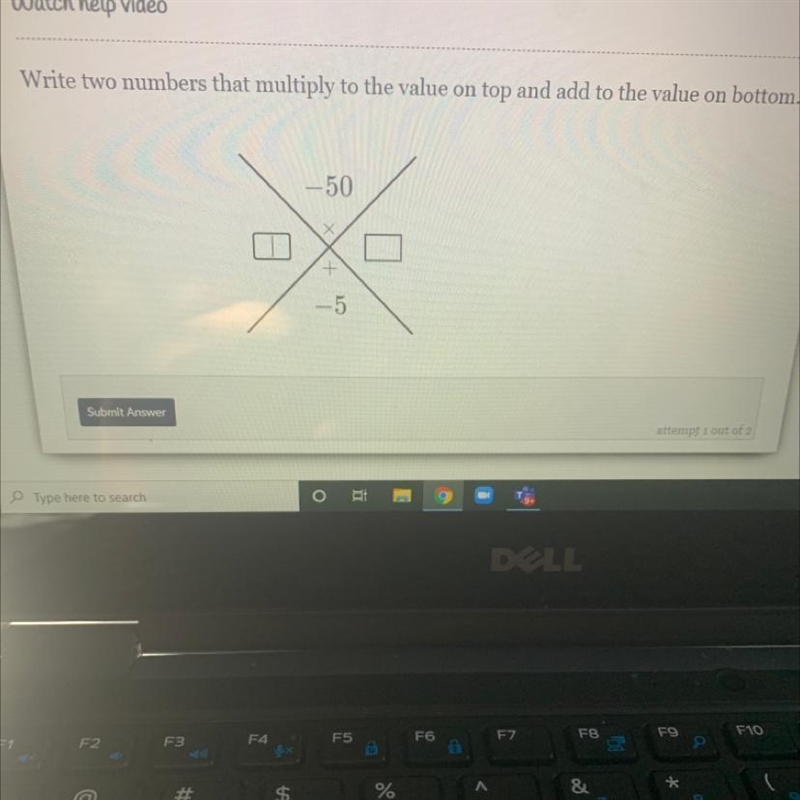 Write two number that multiply to the value on top and add to the value on bottom-example-1