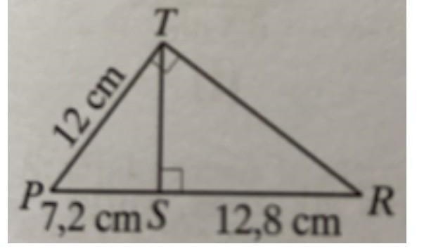 Triangle PRT - status, TS - its higher. Based on the data in the drawing, calculate-example-1